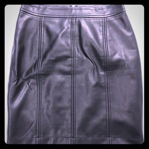 Marine Layer Vegan Leather-Look black midi pencil skirt Size Small